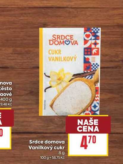 Srdce domova Vanilkový cukr 8g