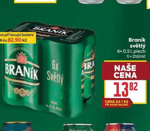 Braník světlý 6x 0,51, plech