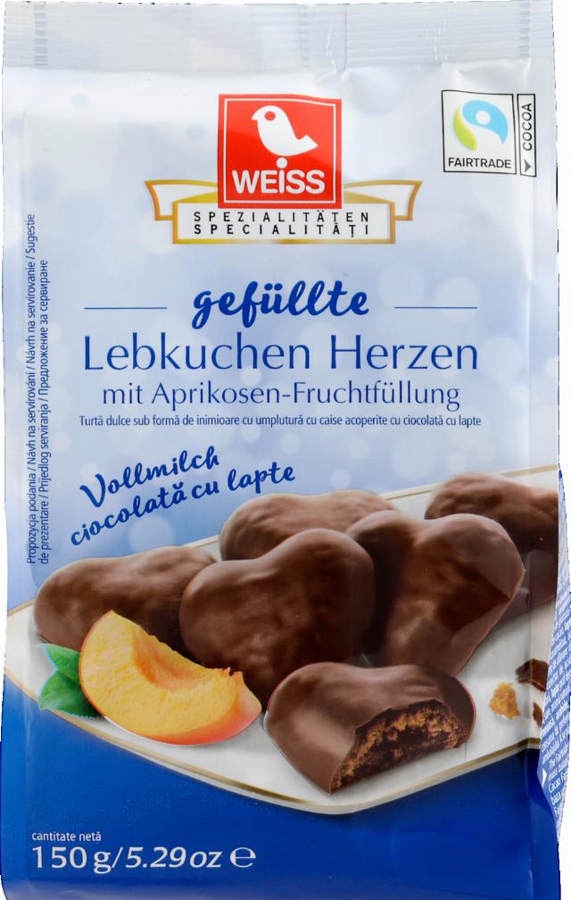 Weiss Plněná perníková srdíčka