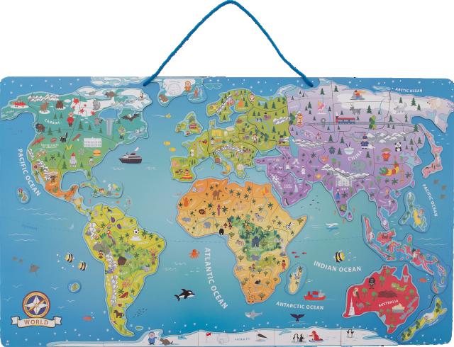 LUPILU Magnetická mapa světa 95 dílů