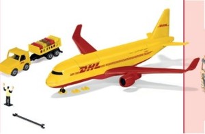 SIKU Super - DHL nákladní letadlo s příslušenstvím