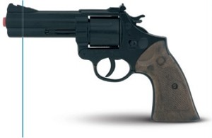 Policejní revolver černý