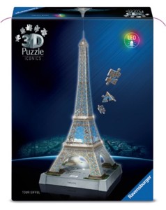 Puzzle 3D Iconics: Eiffelova věž Noční edice