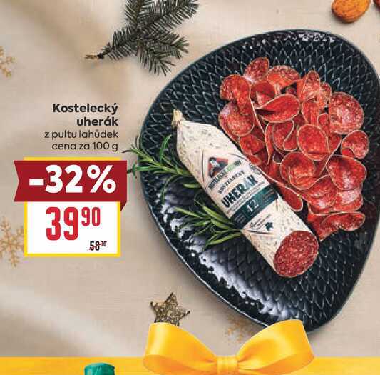 Kostelecký uherák z pultu lahůdek cena za 100 g