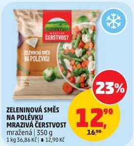 ZELENINOVÁ SMĚS NA POLÉVKU MRAZIVÁ ČERSTVOST mražená, 350 g 