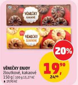 VĚNEČKY ENJOY žloutkové, kakaové, 150 g