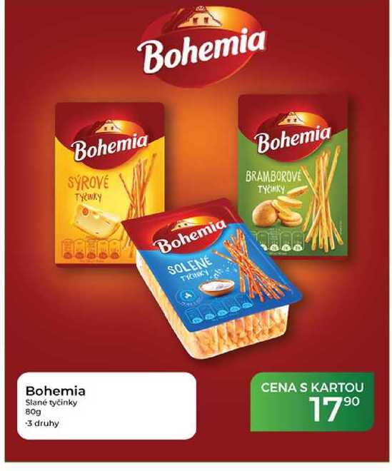 Bohemia Slané tyčinky 80g