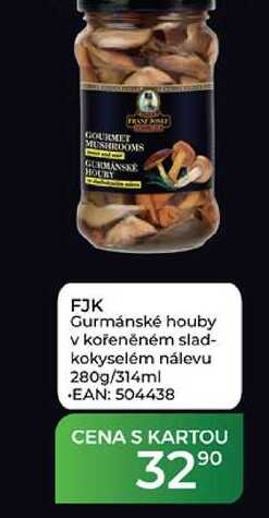 FJK Gurmánské houby v kořeněném sladkokyselém nálevu 280g/314ml