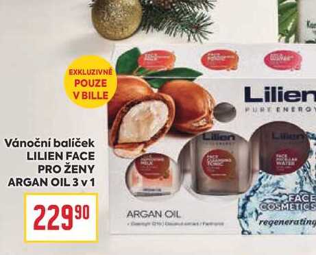 Vánoční balíček LILIEN FACE PRO ŽENY ARGAN OIL 3 v1