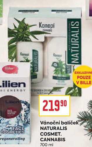 Vánoční balíček NATURALIS COSMET. CANNABIS 700 ml