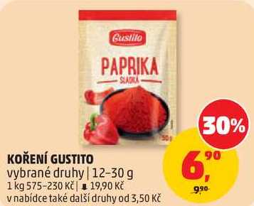 KOŘENÍ GUSTITO vybrané druhy, 12-30 g