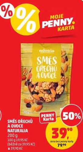 SMĚS OŘECHŮ A OVOCE NATURALIA, 200 g  