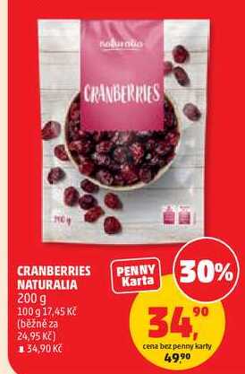 CRANBERRIES NATURALIA, 200 g  
