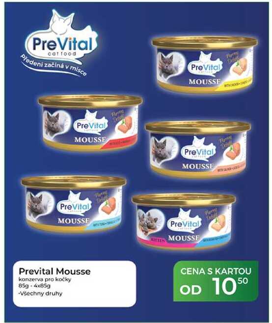 Prevital Mousse konzerva pro kočky 85g-4x85g