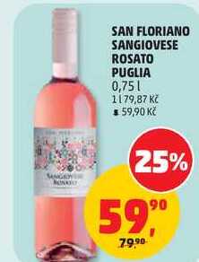 SAN FLORIANO SANGIOVESE ROSATO PUGLIA, 0,75 l