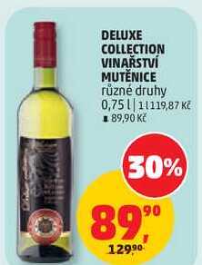 DELUXE COLLECTION VINAŘSTVÍ MUTĚNICE různé druhy, 0,75 l 