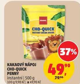 KAKAOVÝ NÁPOJ CHO-QUICK PENNY instantní, 500 g  
