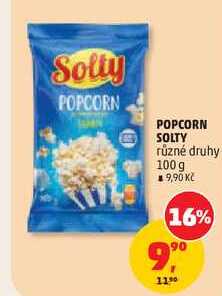 POPCORN SOLTY různé druhy, 100 g