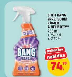 CILLIT BANG SPREJ VODNÍ KÁMEN A NEČISTOTY, 750 ml