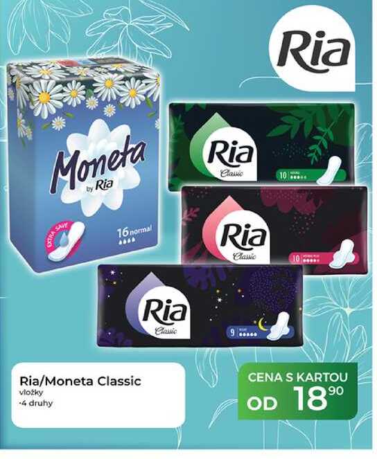 Ria/Moneta Classic vložky -4 druhy