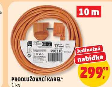 PRODLUŽOVACÍ KABEL, 1 ks 