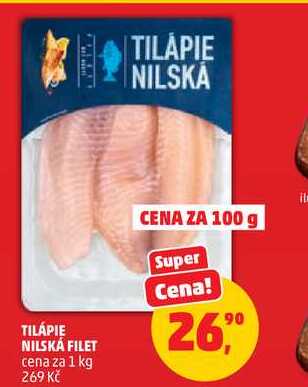 TILÁPIE NILSKÁ FILET, 100 g