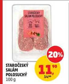 STAROČESKÝ SALÁM POLOSUCHÝ, 100 g