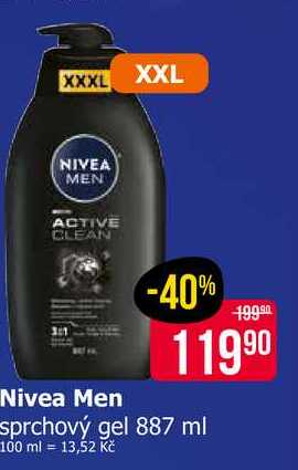 Nivea Men sprchový gel 887 ml