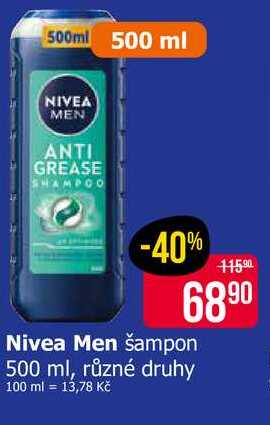 Nivea Men šampon 500 ml, různé druhy