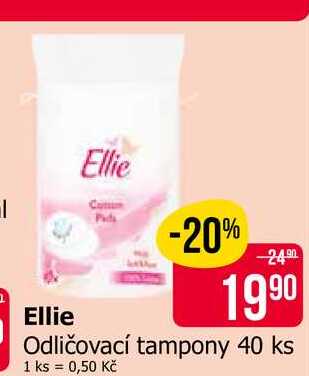Ellie Odličovací tampony 40 ks