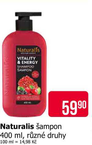 Naturalis šampon 400 ml, různé druhy 