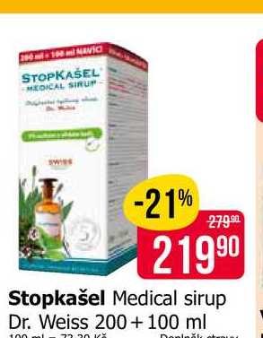 Stopkašel Medical sirup Dr. Weiss 200+ 100 ml 