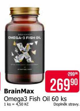 BrainMax Omega3 Fish Oil 60 ks