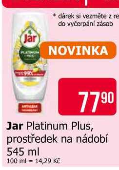 Jar Platinum Plus, prostředek na nádobí 545 ml
