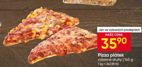 Pizza plátek vybrané druhy 145 g