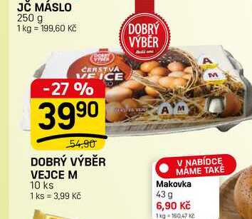 DOBRÝ VÝBĚR VEJCE M 10 ks