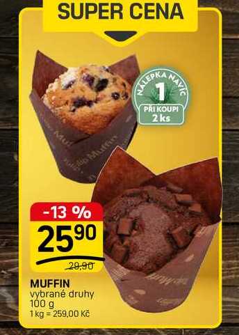MUFFIN vybrané druhy 100 g 