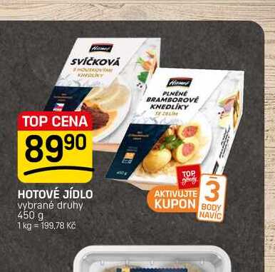 HOTOVÉ JÍDLO vybrané druhy 450 g