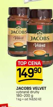 JACOBS VELVET vybrané druhy 180-200 g