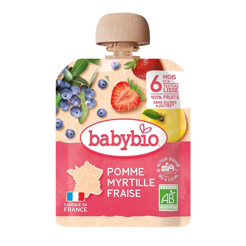 Babybio BIO kapsička jablko, borůvky, jahody, 90 g