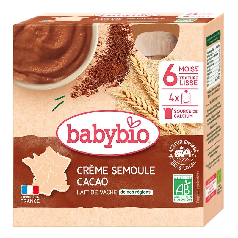 Babybio BIO krém kakao s krupičkou, 340 g