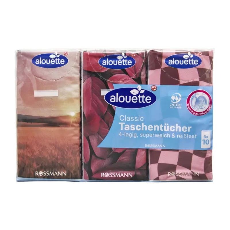 alouette Papírové kapesníky 4vrstvé, 6 ks