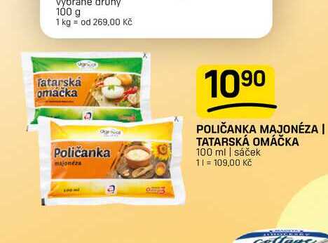 POLIČANKA MAJONÉZA | TATARSKÁ OMÁČKA 100 ml | sáček