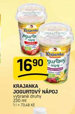 KRAJANKA JOGURTOVÝ NÁPOJ vybrané druhy 230 ml