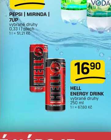 HELL ENERGY DRINK vybrané druhy 250 ml