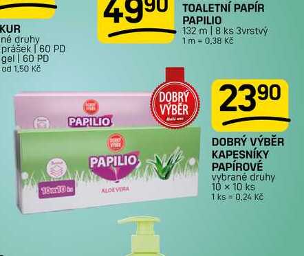 DOBRÝ VÝBĚR KAPESNÍKY PAPÍROVÉ vybrané druhy 10 x 10 ks