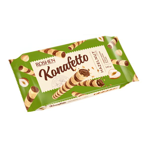 Roshen Konafetto trubičky s lískooříškovou náplní