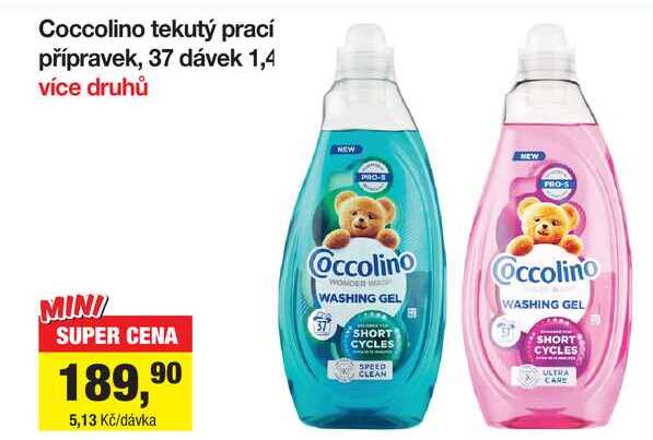 Coccolino tekutý prací přípravek, 37 dávek 1,4 l 