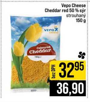 Vepo Cheese Cheddar red 50% sýr strouhaný 150 g