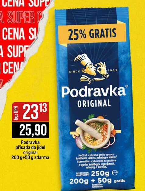 Podravka přísada do jídel original 200 g+50 g zdarma
